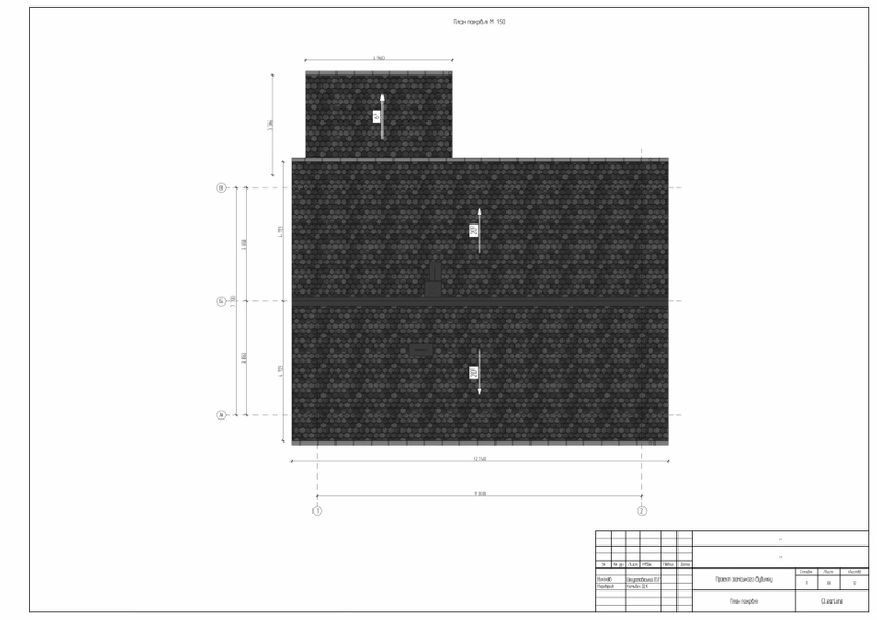 Roofing plan of a private house