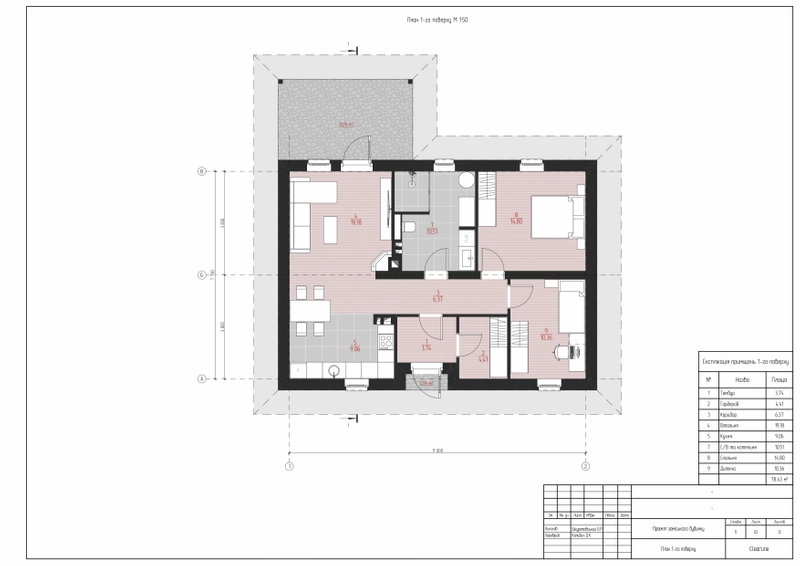 Floor plans of a private house